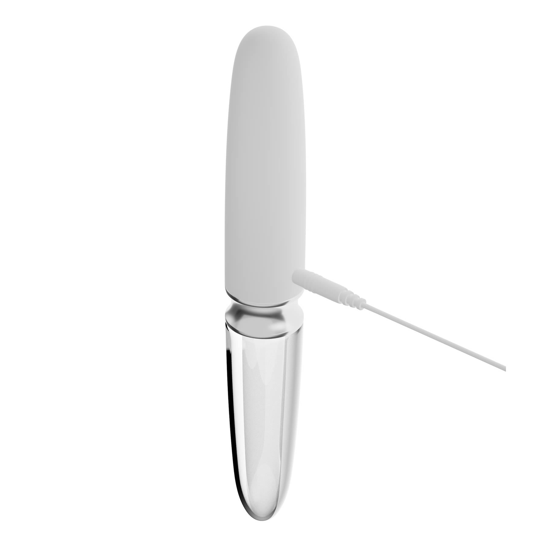 Liaison Straight Silikone & Glas Vibrator med LED Lys