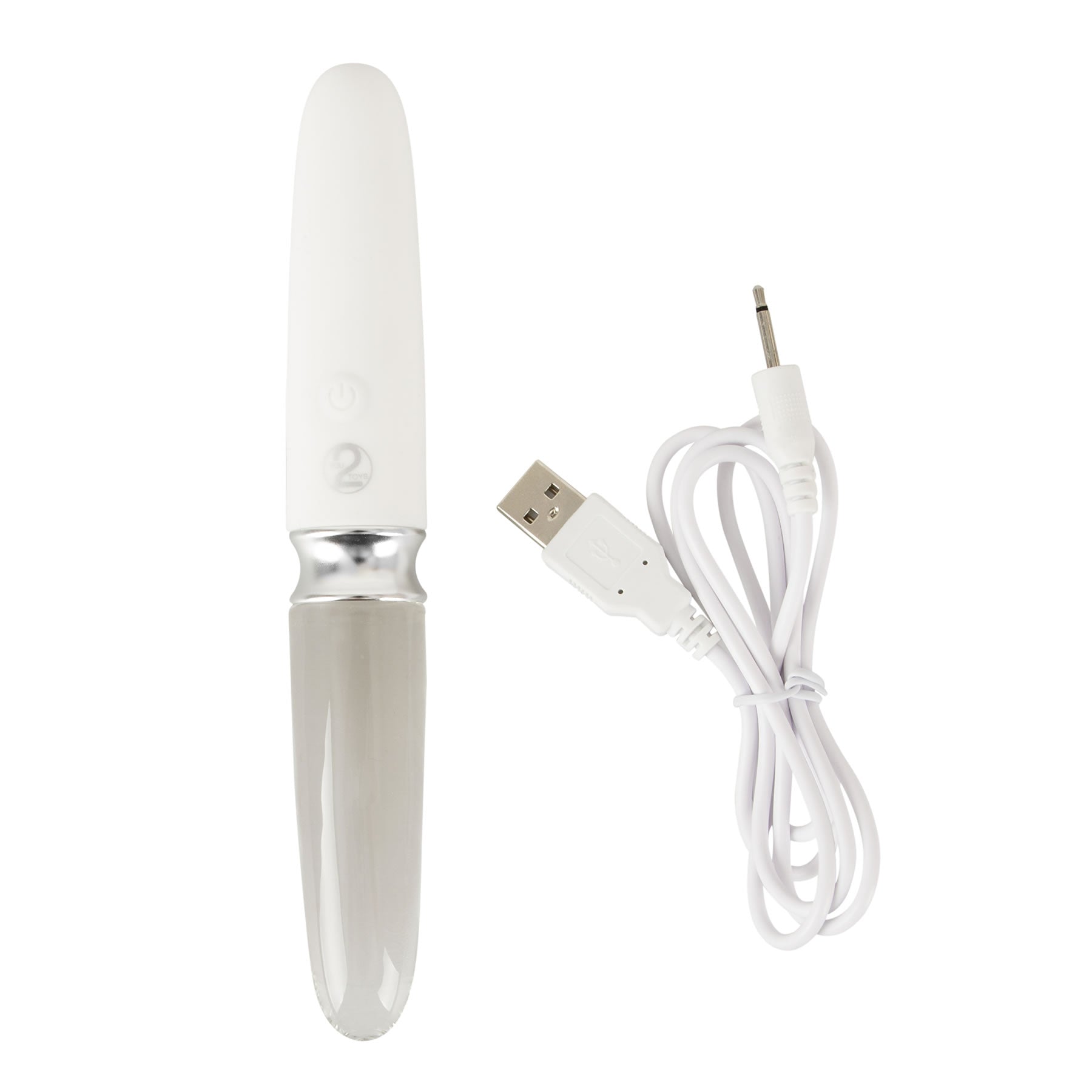Liaison Straight Silikone & Glas Vibrator med LED Lys