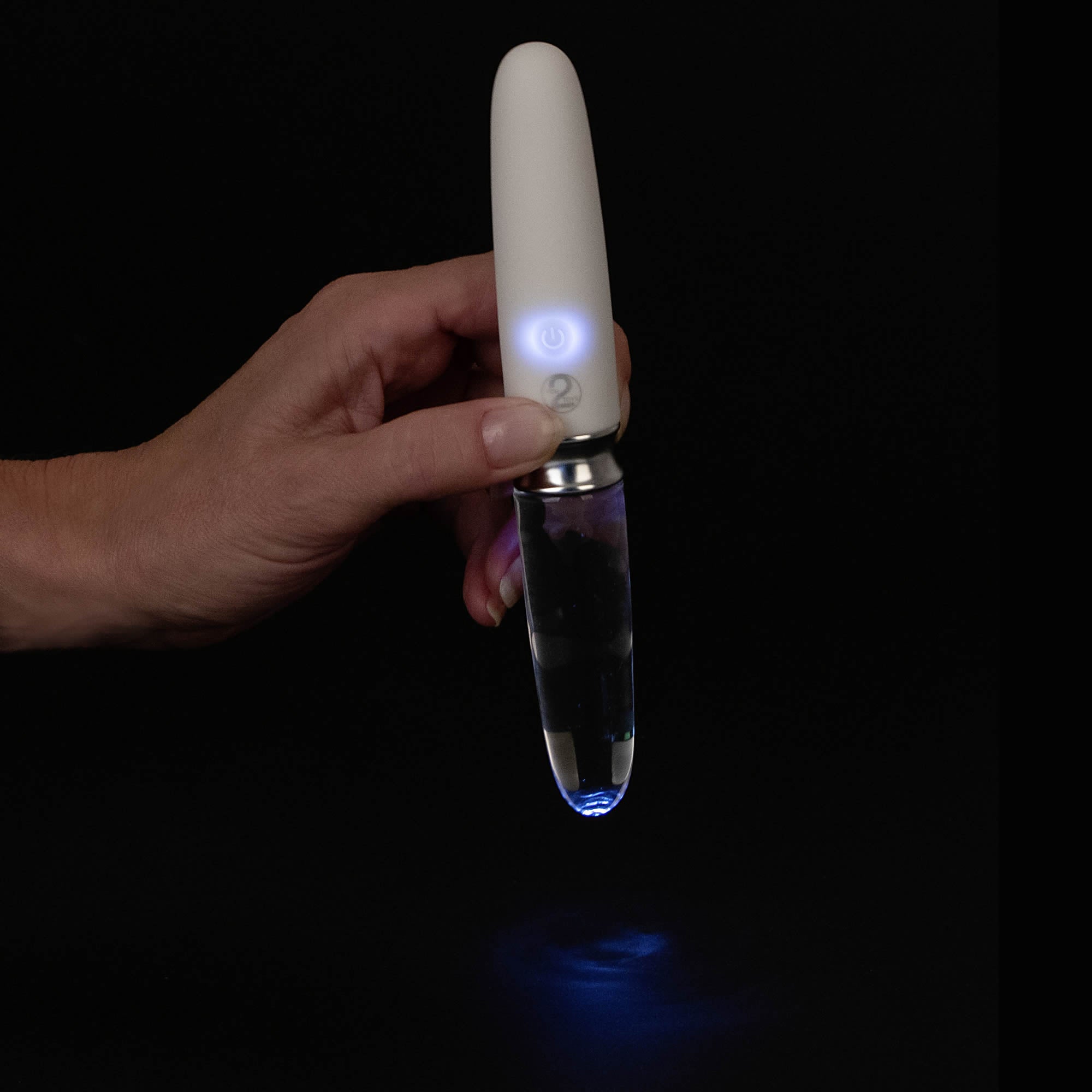 Liaison Straight Silikone & Glas Vibrator med LED Lys