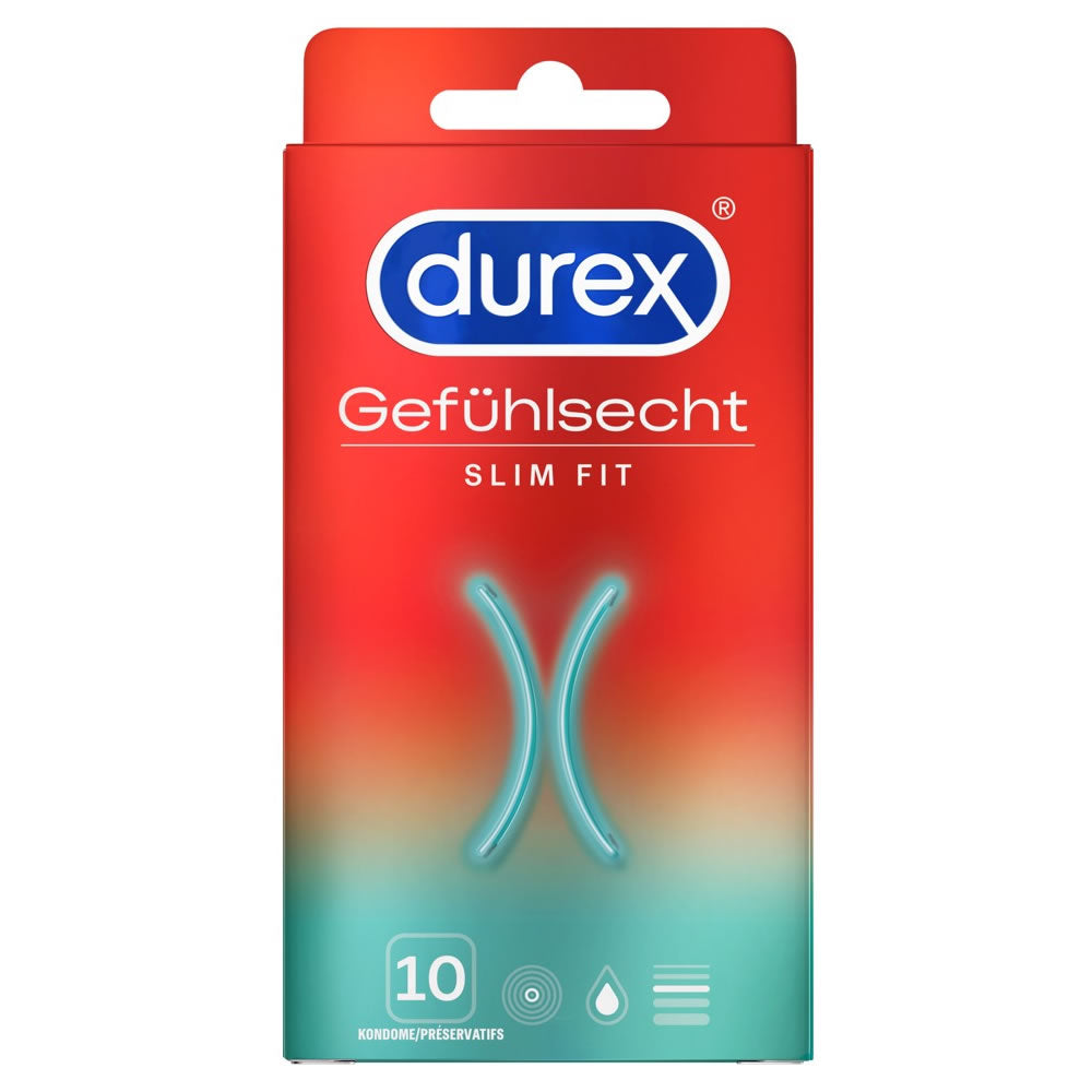 Durex Gefühlsecht Slim Slank Kondom - 8 stk