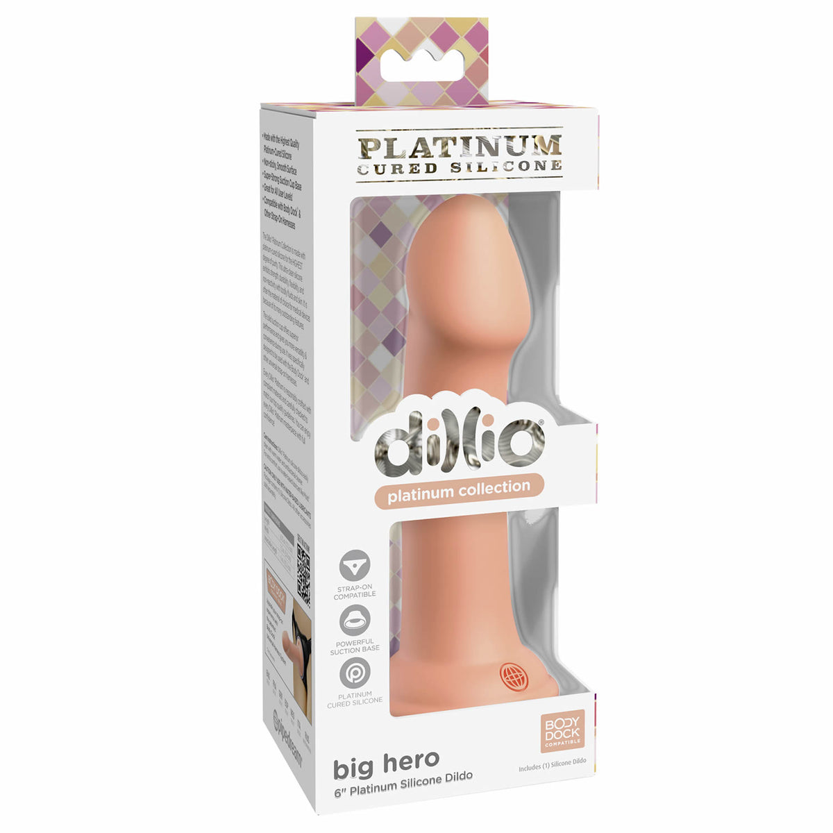 Dillio Platinum Big Hero Dildo med Sugekop