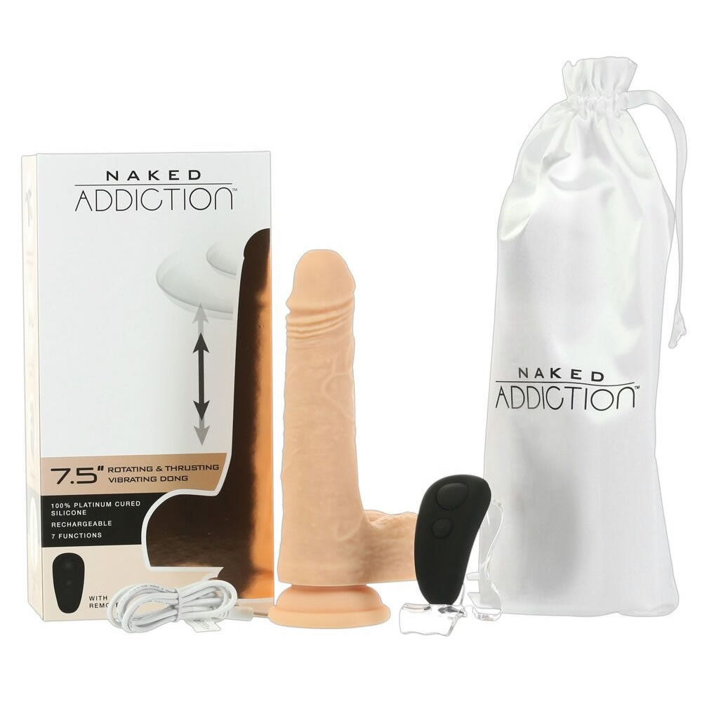 Naked Addiction Silikone Vibrator Med Støde Funktion