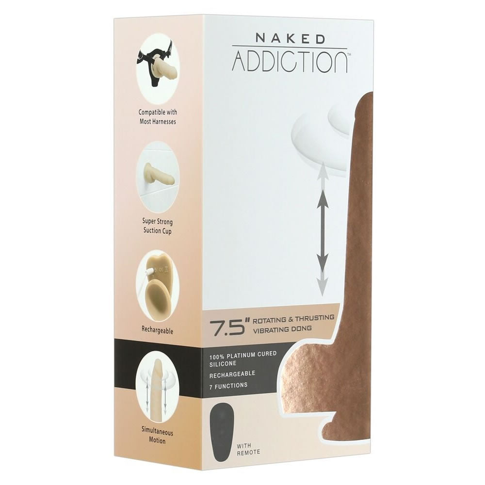 Naked Addiction Silikone Vibrator Med Støde Funktion