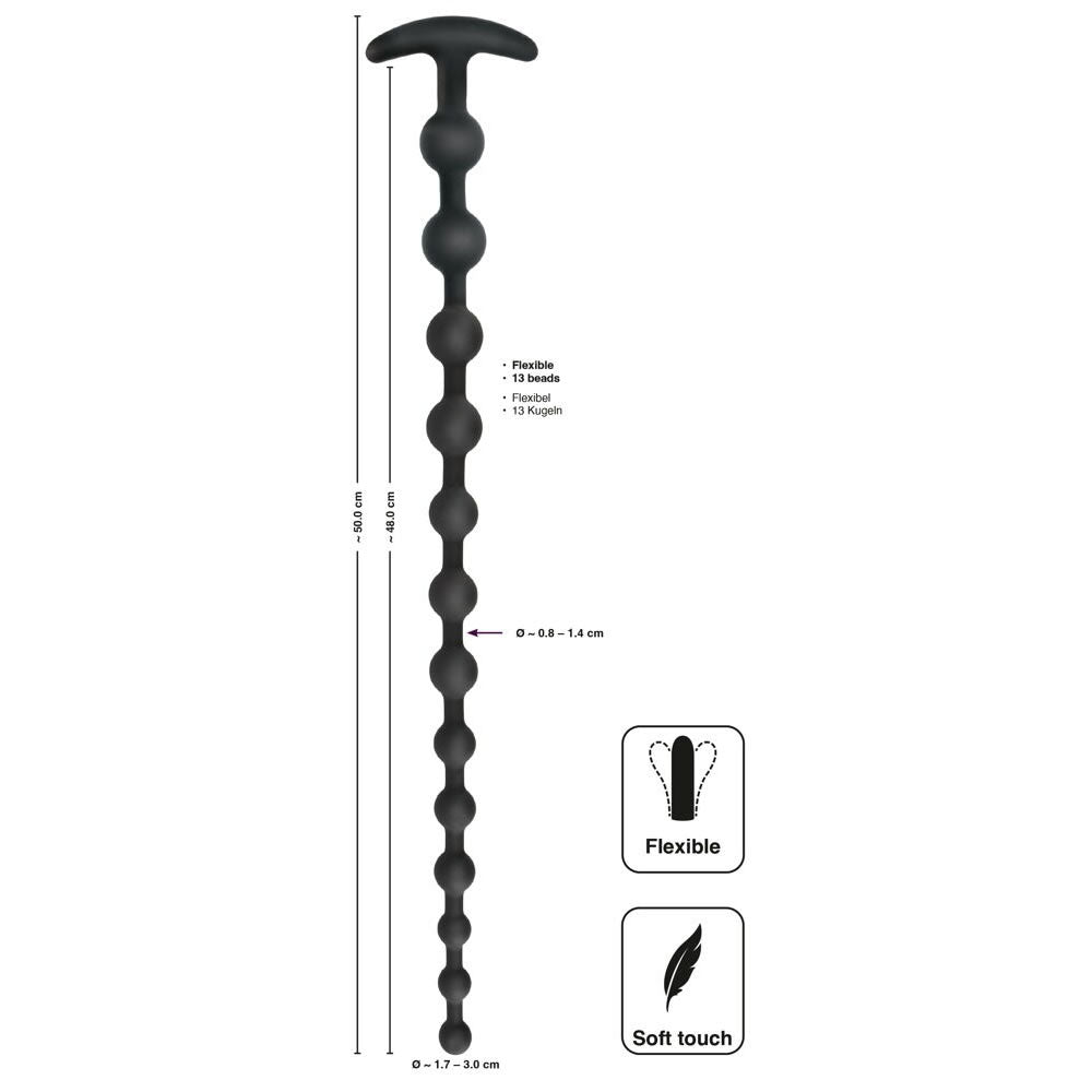 Black Velvets Anal Beads - 50 cm Anal kæde