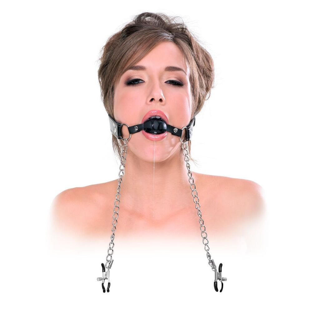 Fetish Fantasy Extreme Silikone Ball Gag & Nipple Klemmer