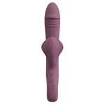 Slim Triple Plum Vibrator med Klitoris Stimulator & Anal Kæde