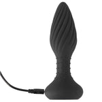 Anos Anal Plug med Fjernbetjent Rotation & Vibration