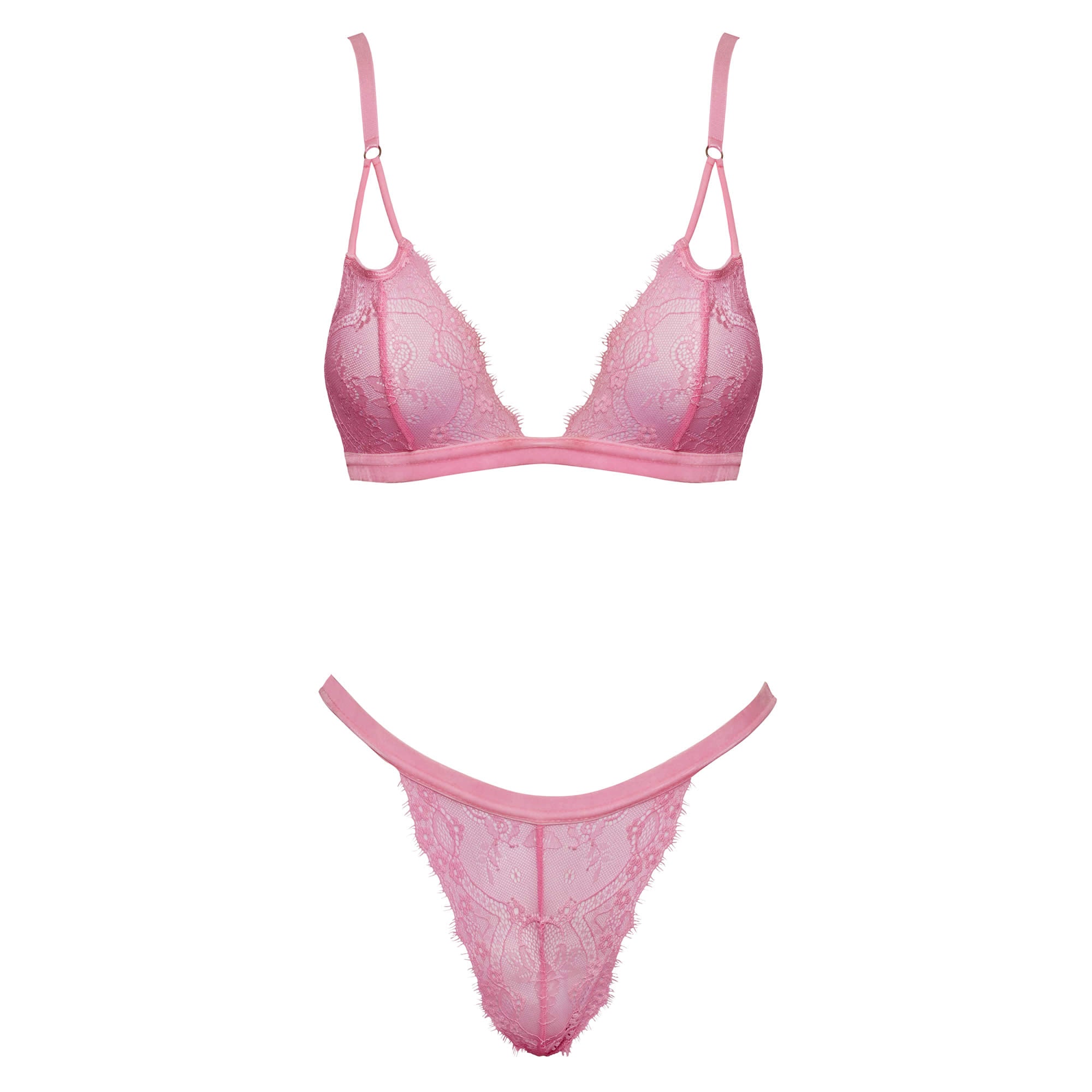 Fantasy Blonde BH & G-Streng i Pink