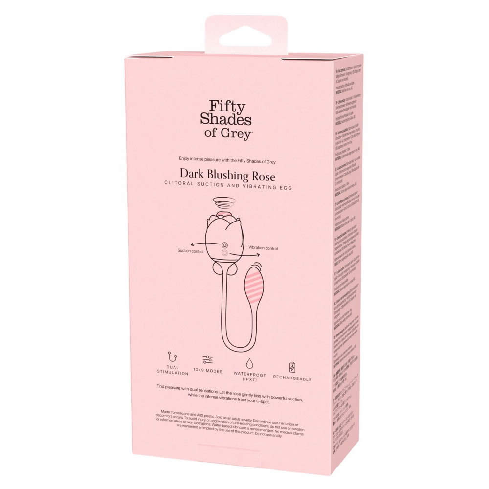 Fifty Shades Dark Blushing Rose Lufttryksvibrator & Vibrator Æg