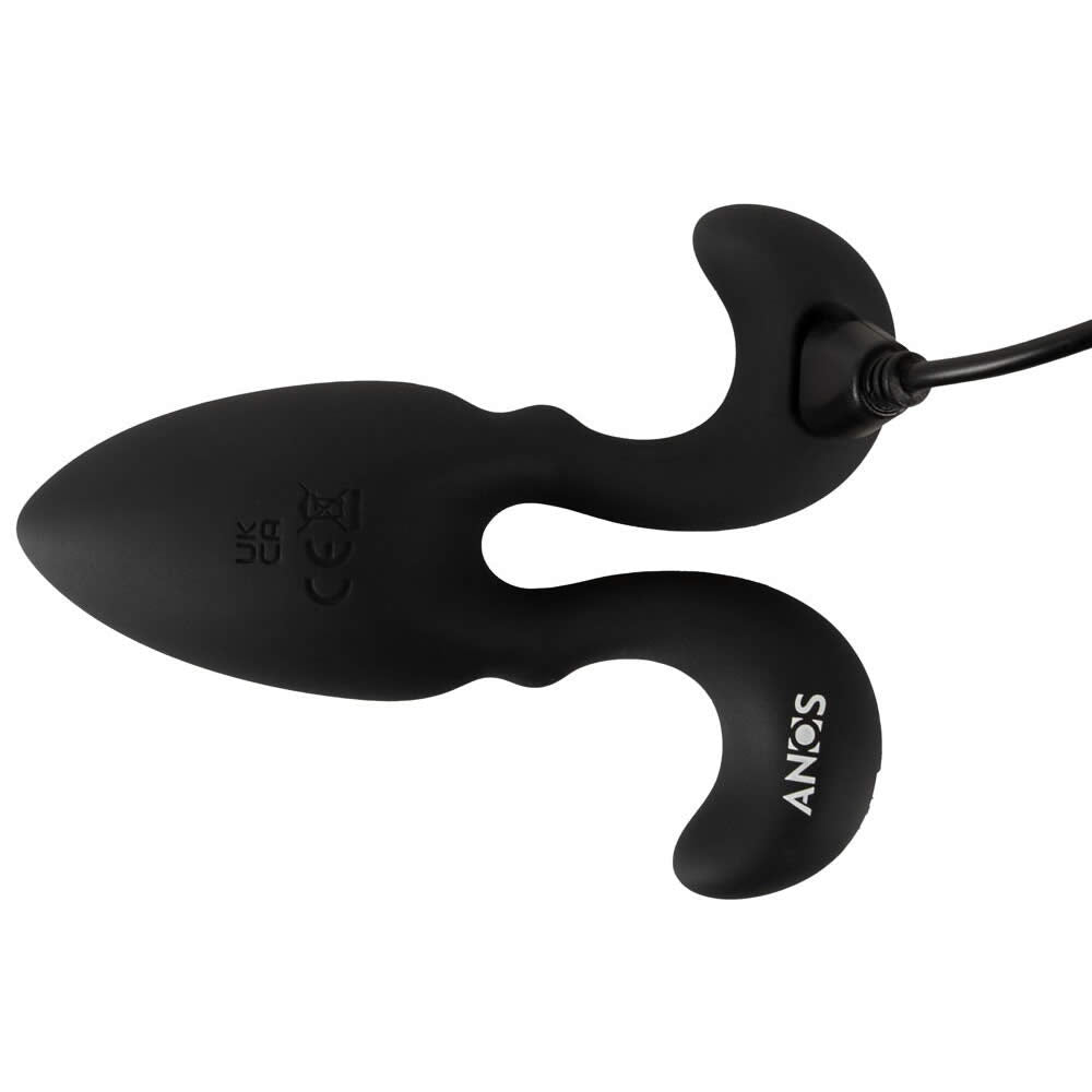 Anos Anal Plug med Vibrator, Fleksible Arme og Fjernbetjening