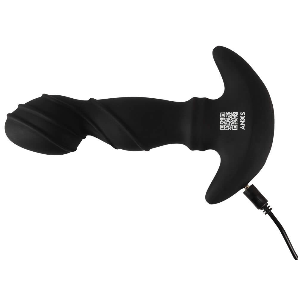 Anos Prostata Vibrator Plug med Bevægelige Ringe