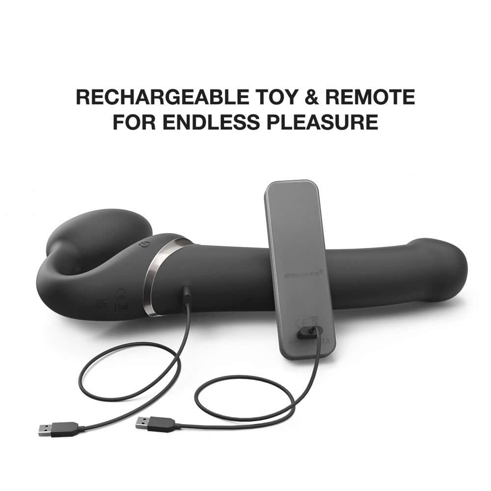 Strap-Me-On Multi Orgasm Bendable Strap-On Vibrator med Fjernbetjening