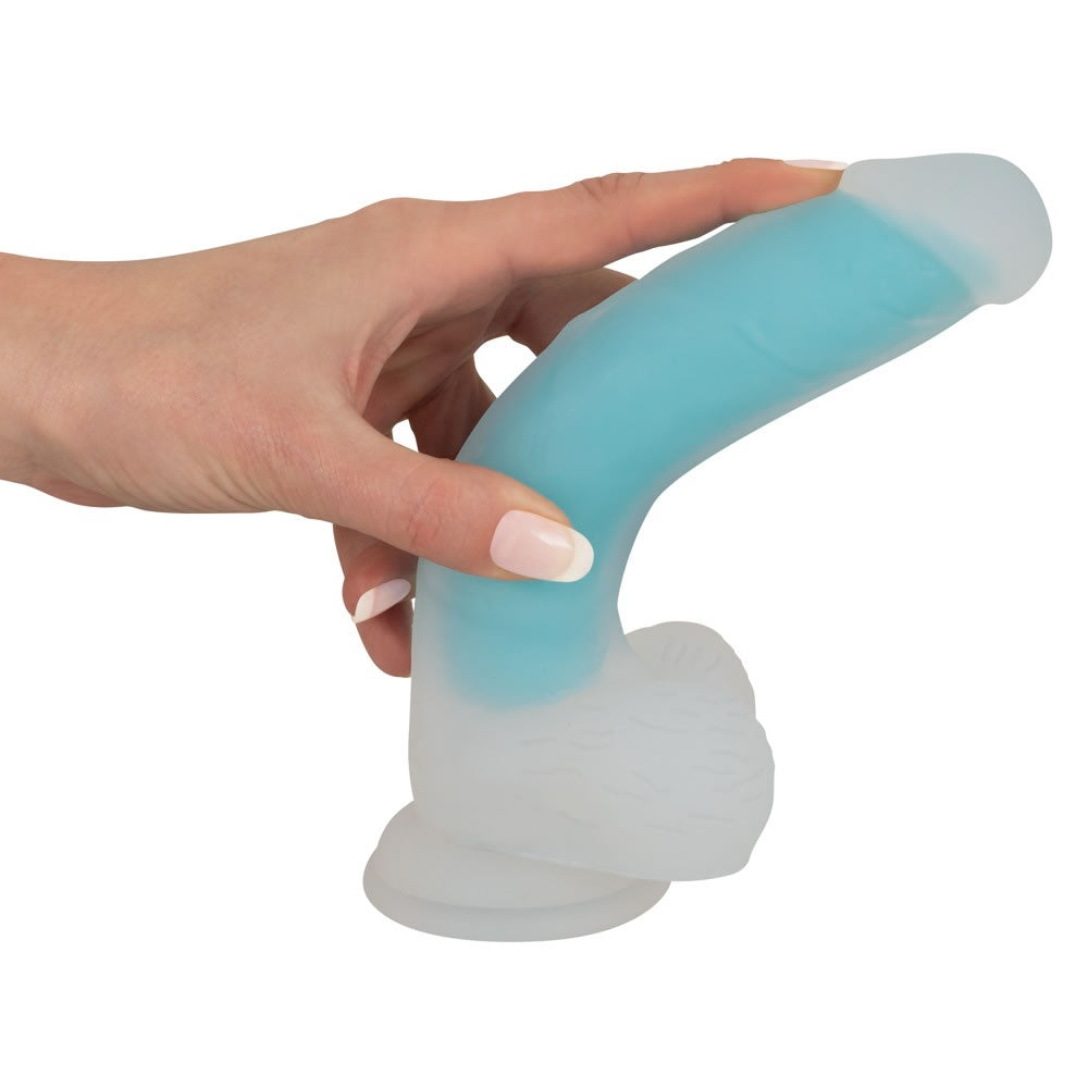 Selvlysende Glow in the Dark Dildo med Sugekop