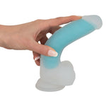 Selvlysende Glow in the Dark Dildo med Sugekop