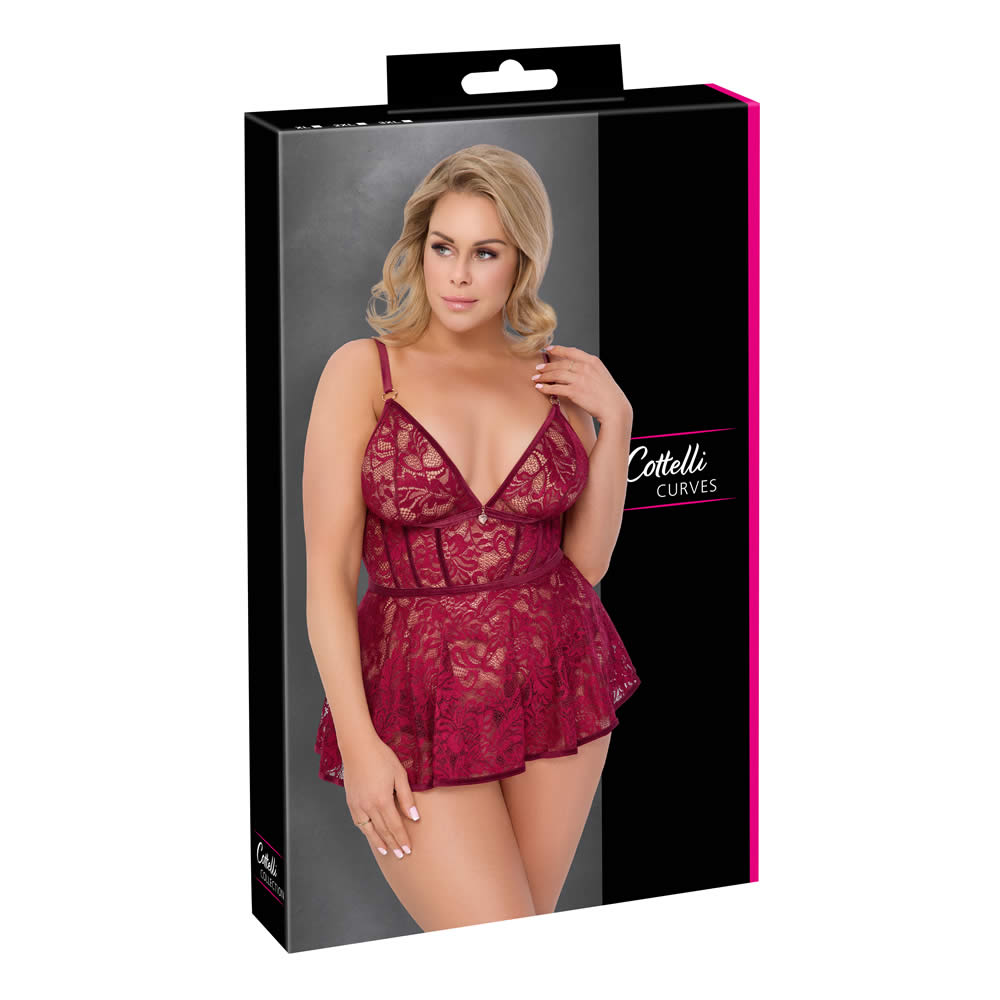 Plus Size Blonde Babydoll med Bundløse Trusser