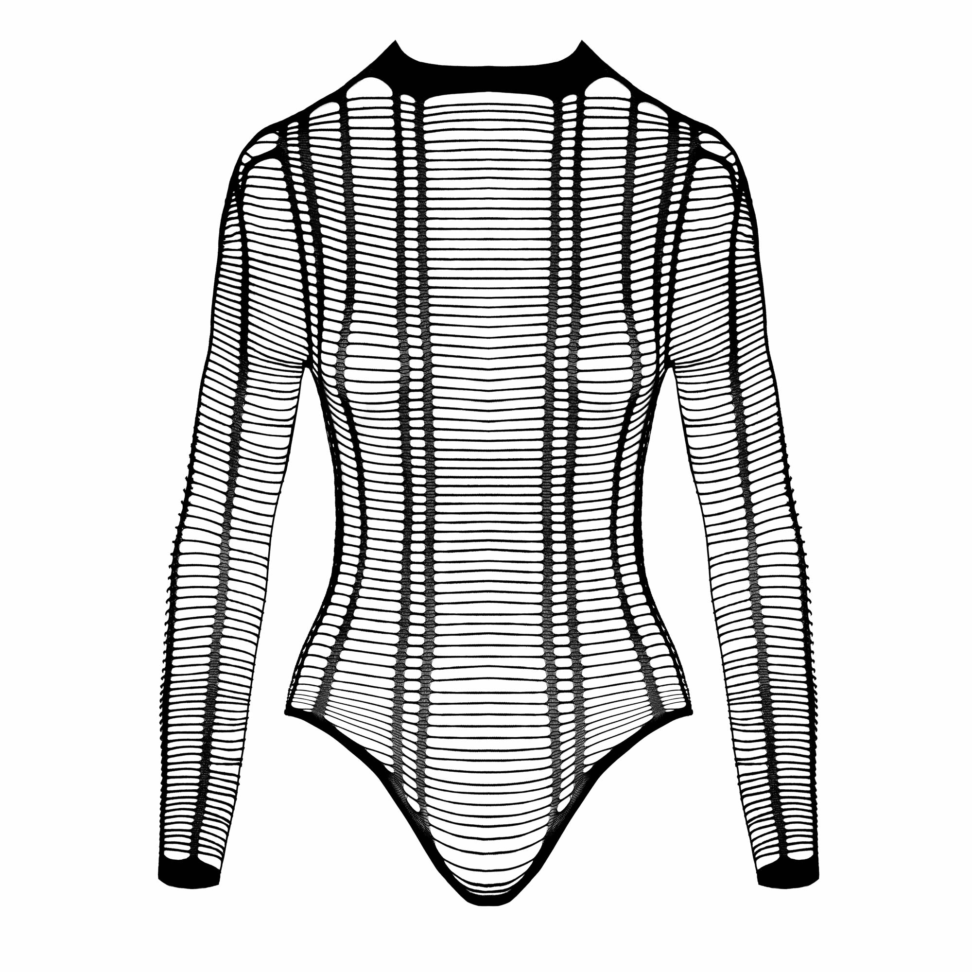 Sømløs Netbody med Stribe Design - Onesize S/L