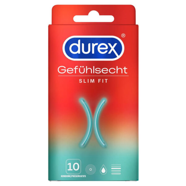 Durex Gefühlsecht Slim Slank Kondom - 8 stk