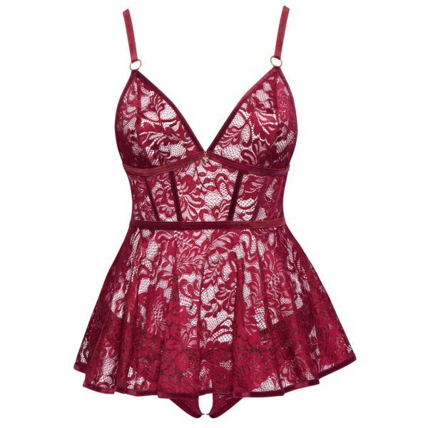 Plus Size Blonde Babydoll med Bundløse Trusser